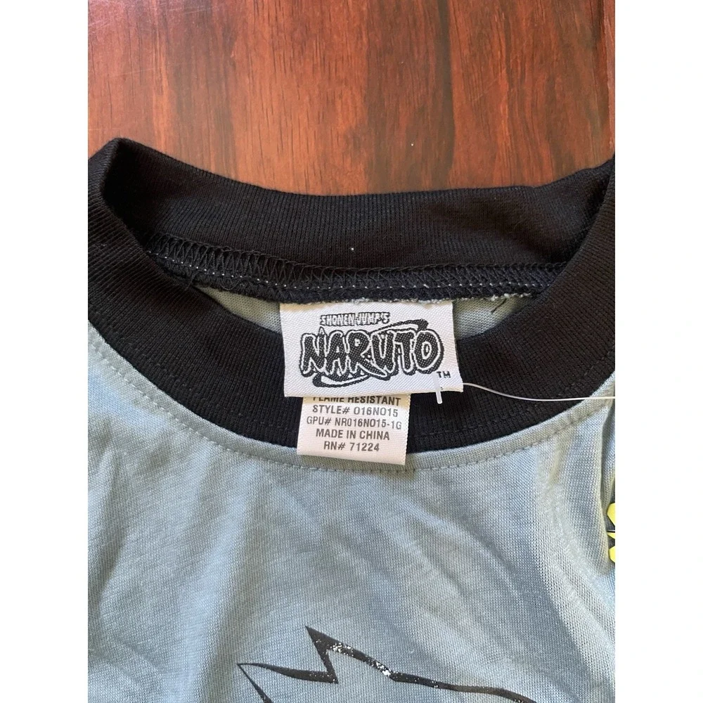 Naruto Kid's Clothing Pajamas Deadstock Vintage Y2K 2002 Lot Of 4 3 Tops 1 Pants